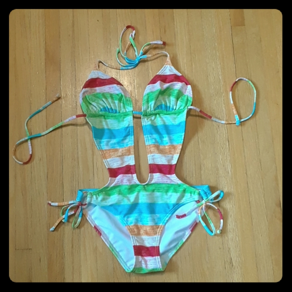 Xhilaration Multi Colored Monokini